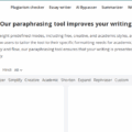 paraphrasingtool.ai homepage